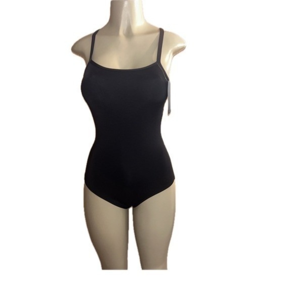 SYROKAN Womens Black One Piece Swimsuit Athletic Training Keyhole Back Size 30